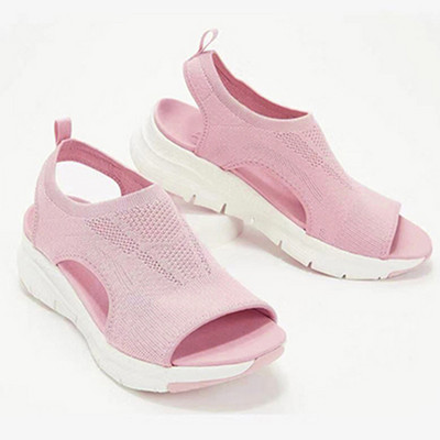 Sandale de vară pentru femei Pantofi cu toc moale Sandale pentru dama cu vârf deschis Pantofi pentru femei Pantofi casual pentru femei Sandale cu platformă cu toc