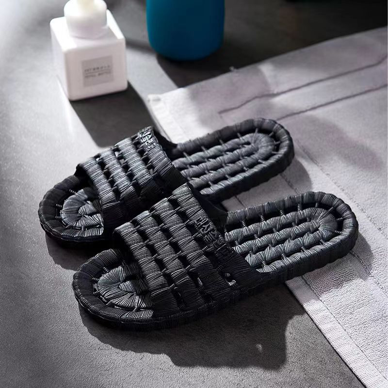Ljetne muške jedne riječi ležerne papuče za ljubitelje mekog dna, protiv klizanja, otporne na habanje, kućne papuče koje se brzo suše, kupaonske papuče