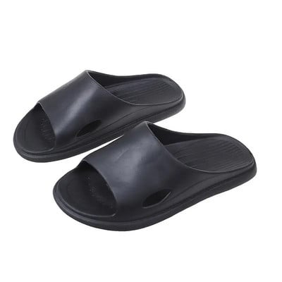 Ljetne muške otvorene prste Jedna riječ Ležerne papuče Mekano dno Neklizajuće Otporne na habanje Lagane kućne tihe papuče Kupaonske papuče