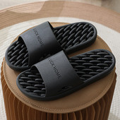 Neslystančios šlepetės Vyriškos storos platformos kietos neslystančios tuščiavidurės vandens nutekėjimo šlepetės namo vonios kambario platformos šlepetės