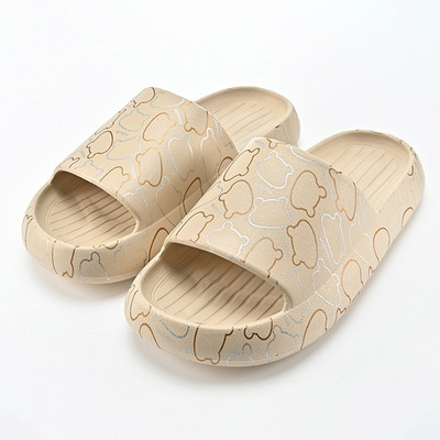 Plakana dibena karikatūra lāča apdruka 2023. gada vasaras neslīdošas čības Vīriešu atvērtas čības Ērtas mājas vannas istabas čības Тапочки