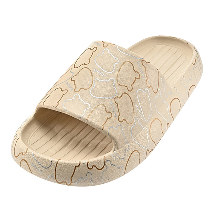 Plakana dibena karikatūra lāča apdruka 2023. gada vasaras neslīdošas čības Vīriešu atvērtas čības Ērtas mājas vannas istabas čības Тапочки