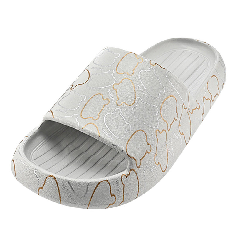 Plakana dibena karikatūra lāča apdruka 2023. gada vasaras neslīdošas čības Vīriešu atvērtas čības Ērtas mājas vannas istabas čības Тапочки