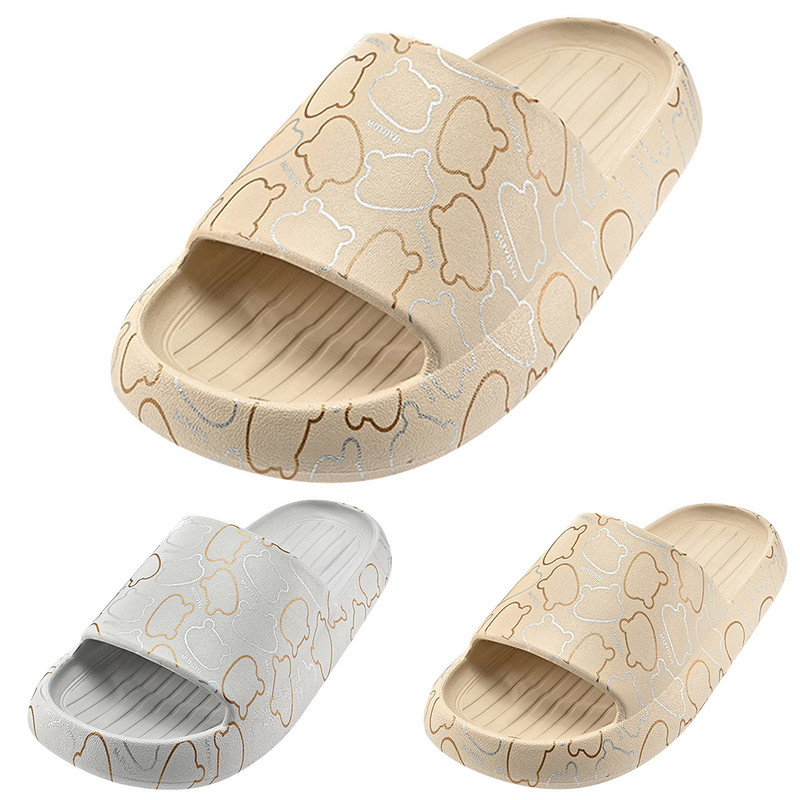 Plakana dibena karikatūra lāča apdruka 2023. gada vasaras neslīdošas čības Vīriešu atvērtas čības Ērtas mājas vannas istabas čības Тапочки