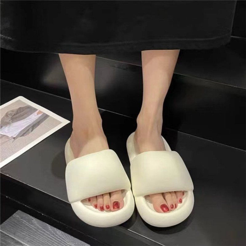 Apaļa galva, ērta platforma, sieviešu čības EVA, gaiši atvērti pirksti Vannas istabas mājas apavi Dizaina elpojoši, mīksta apakša pludmales apavi