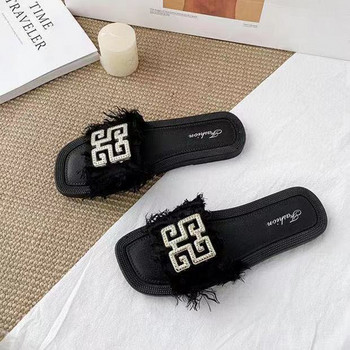 2021 Παπούτσια Γυναικεία σανδάλια ίσια παντόφλες Καλοκαιρινή μόδα Roman Slides Leisure Αντιολισθητικά υποδήματα Αναπνεύσιμες άνετες σαγιονάρες