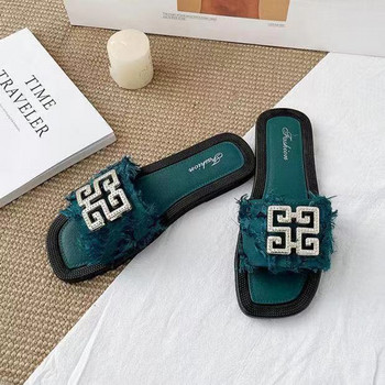 2021 Παπούτσια Γυναικεία σανδάλια ίσια παντόφλες Καλοκαιρινή μόδα Roman Slides Leisure Αντιολισθητικά υποδήματα Αναπνεύσιμες άνετες σαγιονάρες