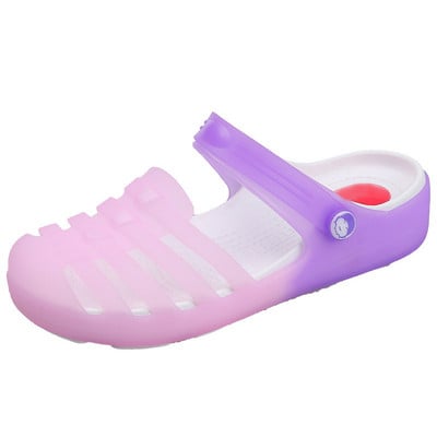 MCCKLE Ženske papuče Žele cipele za plažu Ženske sandale mješovitih boja Ženske meke ravne cipele za van Ženske sandalije s platformom