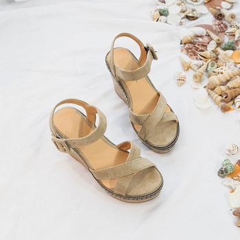 Aphixta Wedge Sandals Peep Toe Buckle Παπούτσια Γυναικεία Πλατφόρμα Μόδα 10cm Cool Summer Summer High Heel Παπούτσια Γυναικεία