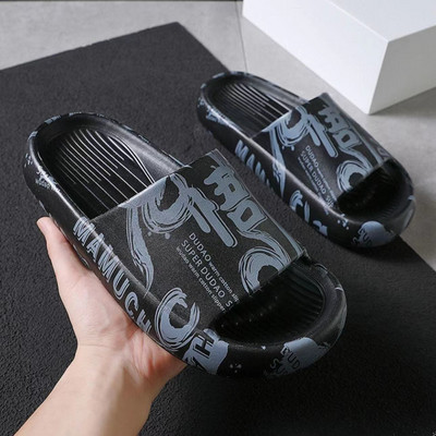 2023. gada vasara, jauni vīriešu čības, multfilmas citplanētiešu raksts, āra pludmale, neslīdoša bieza vannas istabas platforma, mīksta zole, EVA, mājas grīdas slidkalniņi