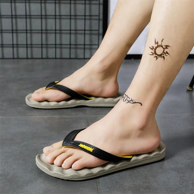 Muške papuče Big Size Riblja kost Mop Wave Massage Bottom Summer Beach Cool Mop Soft Bottom Sobne papuče otporne na habanje