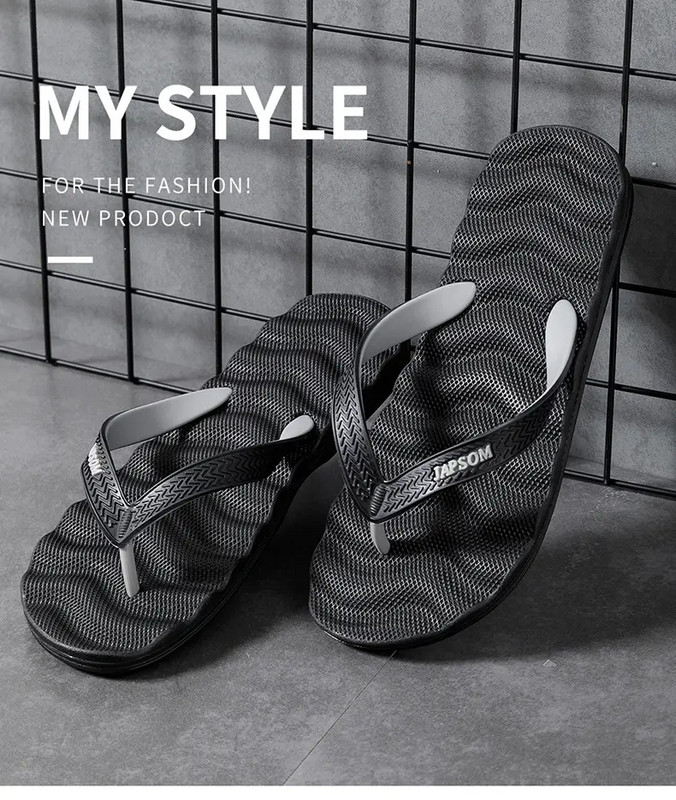 Muške papuče Big Size Riblja kost Mop Wave Massage Bottom Summer Beach Cool Mop Soft Bottom Sobne papuče otporne na habanje