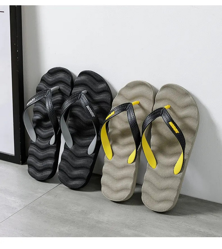 Muške papuče Big Size Riblja kost Mop Wave Massage Bottom Summer Beach Cool Mop Soft Bottom Sobne papuče otporne na habanje