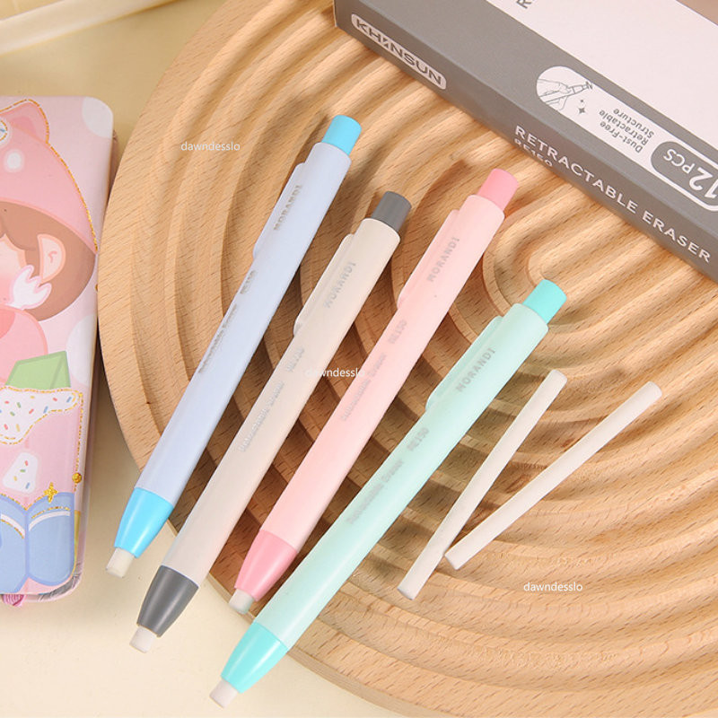 Press Sissetõmmatavad pliiatsi kustutuskummid korrigeerivad tarvikud Automaatne loominguline pliiats kummist kirjutamine kooliõpilastele mõeldud kirjatarbed