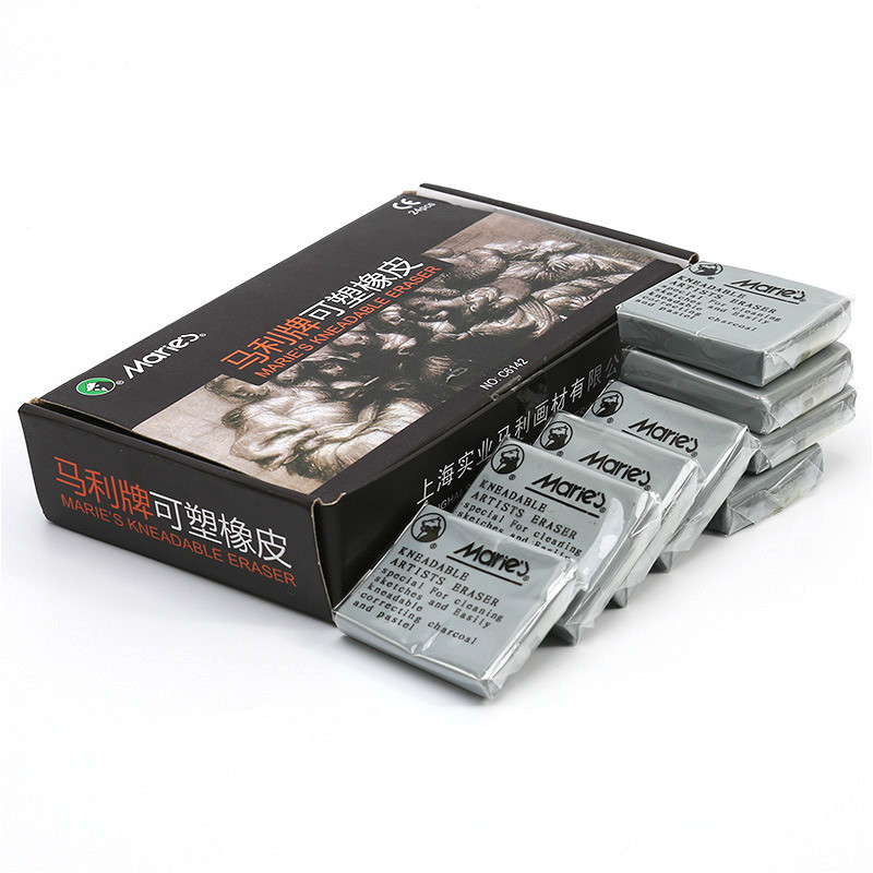 Maries Plasticity Kummist Pehme kustutuslapp Esile sõtkutud kumm Kunsti jaoks Pianting Disain Sketš Joonis Plastiliinist kirjatarbed