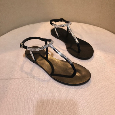 2023 NOVO Ljetne ženske sandale za plažu Lady Shining Diamond Shoes Mujer Originalni dizajn Boho T-trap Flops Slipper Femal Plus Size