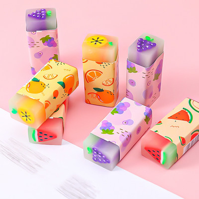 1 бр. Lytwtw`s Cute Kawaii Creative fruit Eraser Гумени канцеларски материали Училищни пособия Новост Прекрасна гума