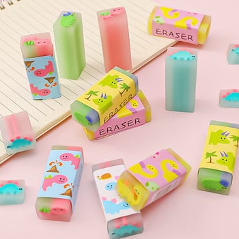 1 τεμάχια Cute Kawaii Creative Dinosaur Fruit Eraser Rubber Gationery School Προμήθειες Νεωτερότητα Lovely Eraser Έπαθλα μαθητών