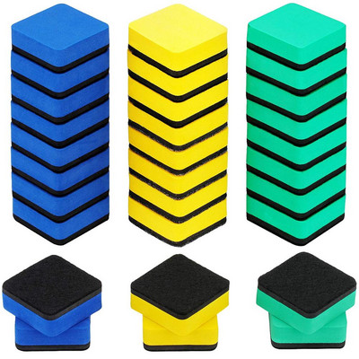 10 Pcs Black /Yellow /Green Magnetic Whiteboard Dry Eraser Chalkboard Cleansers Wiper For Classroom Office Whiteboard Cleaner