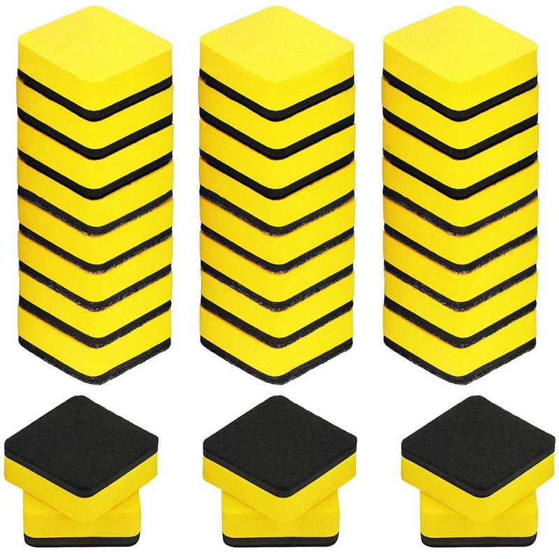 10 vnt. juodos / geltonos / žalios magnetinės lentos sauso trintuko lentos valiklis, skirtas klasėje biuro lentos valikliui
