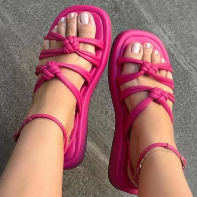 Női szandálok Bohém stílusú nyári szandálok lapos sarkú cipők női platform Sandalias Mujer strand nyári lábbelik női