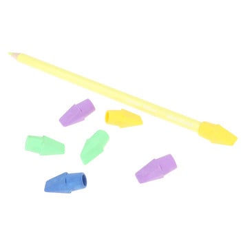 3/20PCS Erasers Pencil Top Eraser Caps Chisel Shape Pencil Eraser Toppers Student Painting Correction Supplies Χαρτικά