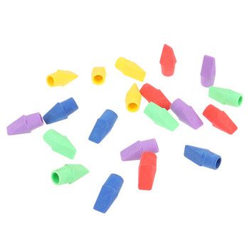 3/20PCS Erasers Pencil Top Eraser Caps Chisel Shape Pencil Eraser Toppers Student Painting Correction Supplies Χαρτικά