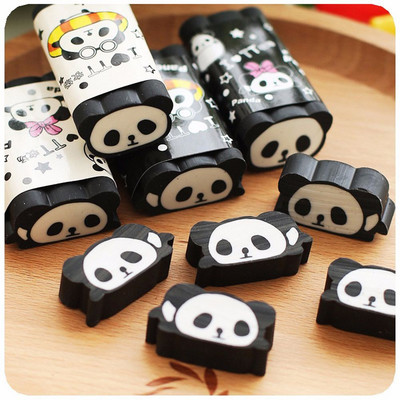 Kawaii Panda gumi radírok szép iskolai ceruza radír gyerekeknek ajándék iskolai irodai irodaszerek szállítása
