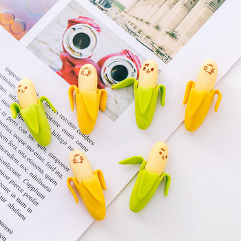 4 τεμ. Kawaii Cute Banana Eraser Fruit Pencil Rubber Καινοτομία για Παιδιά Σχολικά Προμήθειες Μαθητικό Γραφείο