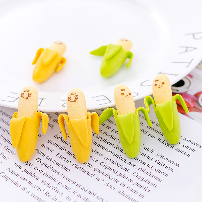 4 db Kawaii aranyos banán radír gyümölcs ceruza gumi újdonság gyerekeknek iskolai kellékek diák irodai írószerek