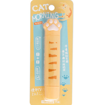 1 бр. Cat Morning Correction Tape & Glue Stick Cute Claw Dual-side Function Correcting Tapes Adhesive Office School A6535