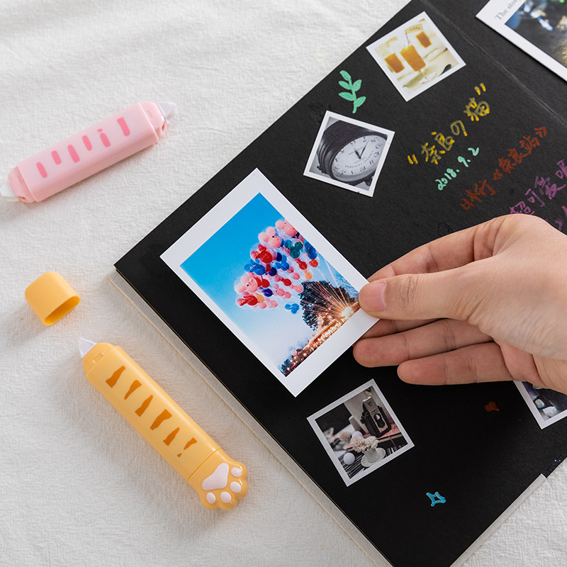 1 buc. Bandă corectoare de dimineață pentru pisici și lipici cu gheare drăguță, cu funcție dublă, benzi de corectare adezive, birou, școală A6535