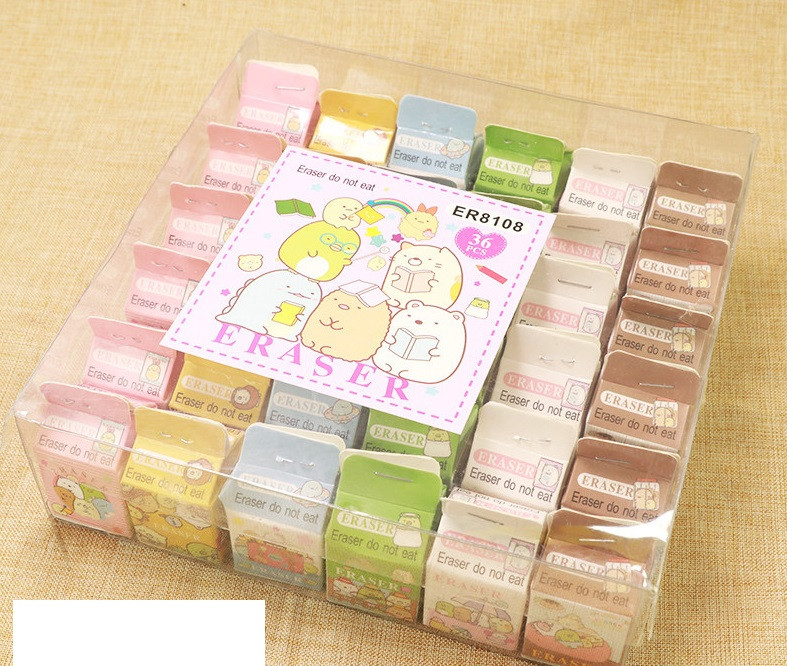 San-X SUMIKKO GURASHI Aranyos rajzfilm Radír Állat alakú Gumi Gyerek iskolai korrekciós kellékek Szórakoztató ajándékok Ceruza radírok