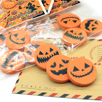 3 τμχ/σετ Halloween Mini Eraser Set Small Pumpkin Rubber Eraser Set γραφική ύλη παιδικά σχολικά αξεσουάρ