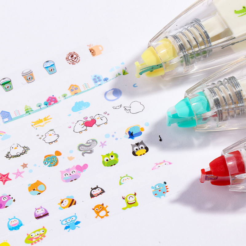 1 tk Kawaii lilletaimede kujundamise päevik Dekoratiivne korrigeerimislint DIY materjalid Käsikonto kaunistamine Kooli kirjatarbed