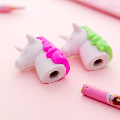Χαριτωμένο Cartoon Unicorn μολύβι Γόμα πολλαπλών λειτουργιών Καπάκι στυλό από καουτσούκ Kawaii Γραφική ύλη Μαθητικό Σχολείο Είδη γραφείου Παιδικό έπαθλο παιχνίδι