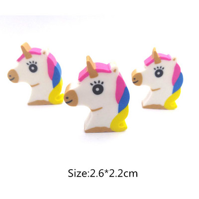 Χαριτωμένο Cartoon Unicorn μολύβι Γόμα πολλαπλών λειτουργιών Καπάκι στυλό από καουτσούκ Kawaii Γραφική ύλη Μαθητικό Σχολείο Είδη γραφείου Παιδικό έπαθλο παιχνίδι