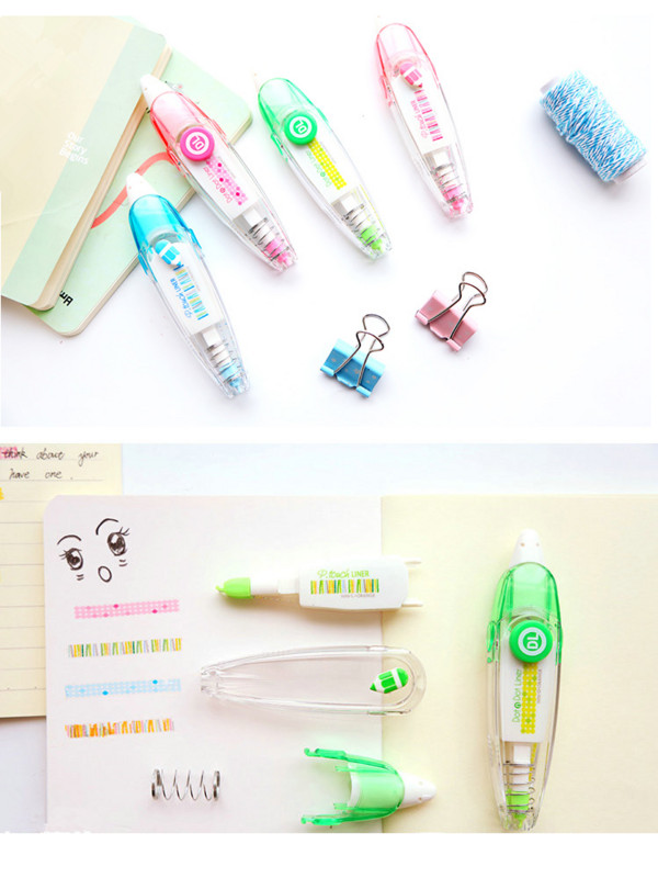 1 buc. Bandă decorativă pentru căptușeală cu puncte pentru marcajul evidențiator, program de corecție, autocolante pentru jurnal, școală de birou A7133