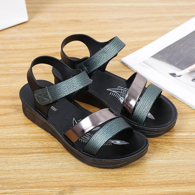 Modne ljetne sandale Ženske prozračne papuče s otvorenim prstima Ženske protuklizne majčine cipele Robne marke s remenima Vanjske sandale za posao