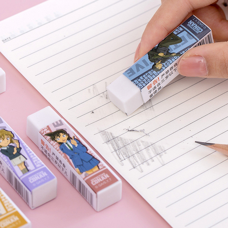 Creativ japonez anime desene animate seria Conan șterge șterge rechizite școlare pentru copii drăguț papetărie premiu cadouri cu ridicata