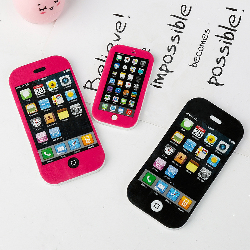 Novost Kawaii Mobilni telefon Gumice Ured Školski pribor Kreativni studentski pribor Dječja olovka Gumene igračke Poklon