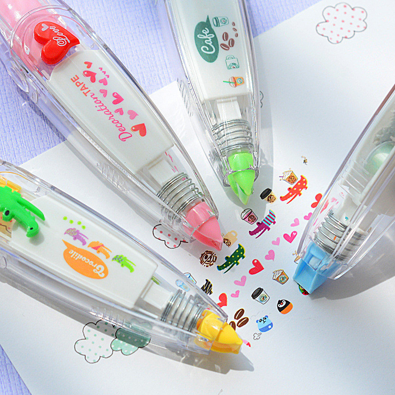 Korėjos raštinės reikmenys mielos naujovės dekoratyvinės korekcinės juostos korekcinės juostos, skirtos mokykloms ir biurui