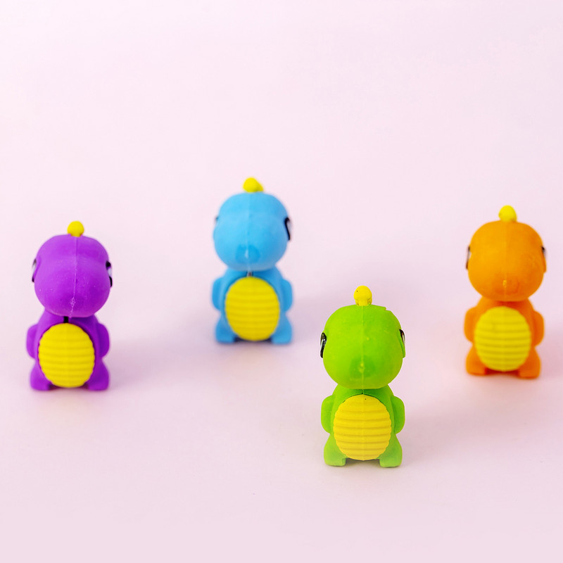 4 kom. Gumica za gumicu slatkog crtanog dinosaura Studentski crtež Novost Plastelin Olovka Gumica Likovni materijal