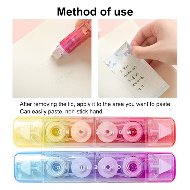 Nešiojami jauki rankena, tvirtai dengiantys biuro reikmenys, korekcinės juostos rašiklio rašymo korektorius mokykliniai reikmenys