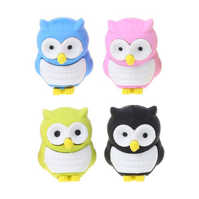 за Creative 3D Owl Eraser Гумен молив Канцеларски материали Канцеларски материали Подарък Училищни добавки QXNF