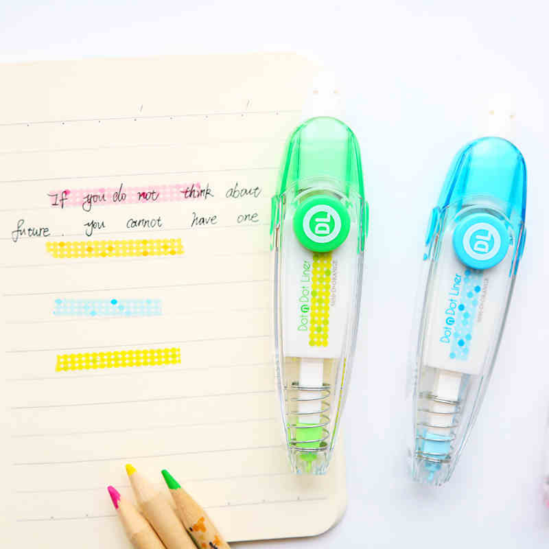 1 buc bandă decorativă cu linie de puncte pentru marcaj de corecție autocolante pentru jurnal Office School F7133