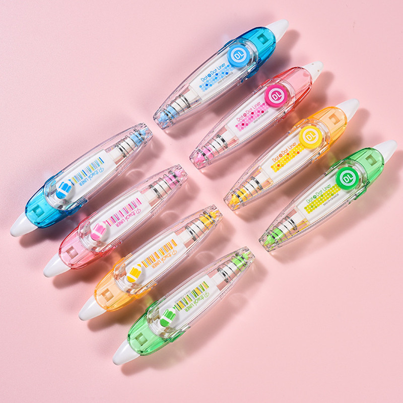 1 buc bandă decorativă cu linie de puncte pentru marcaj de corecție autocolante pentru jurnal Office School F7133