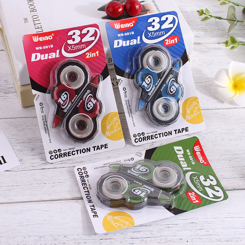 3 bucăți/set autocolant alb bandă corectoare birou rechizite școlare student bandă eroare centură papetărie școală corector instrument de scris