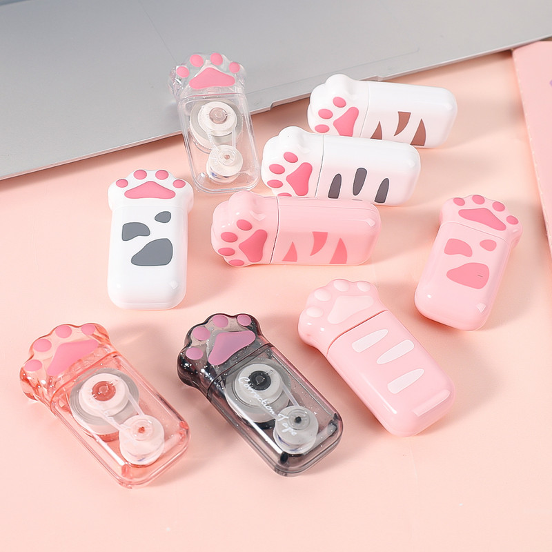 Bandă de corectare portabilă cu gheare de pisică Kawaii Corector alb pentru cadou promoțional Articole de papetărie Premiu pentru elevi Rechizite de birou școlare 6M