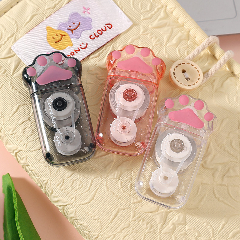 Bandă de corectare portabilă cu gheare de pisică Kawaii Corector alb pentru cadou promoțional Articole de papetărie Premiu pentru elevi Rechizite de birou școlare 6M